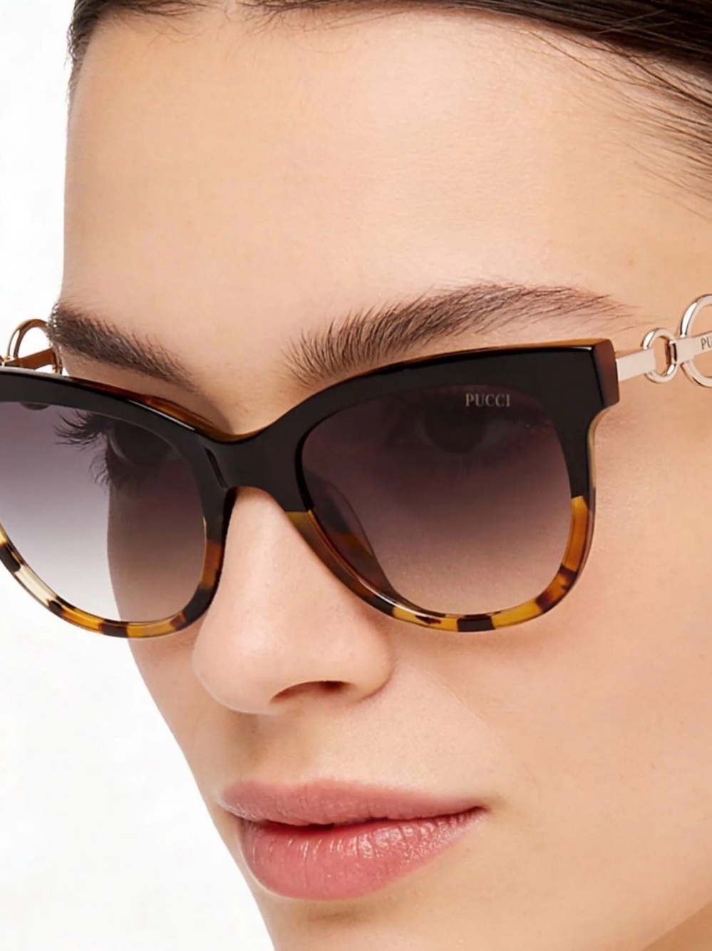 Emilio Pucci EP157 05B Blue Tortoise Cat Eye Sunglasses 54-21-140 New Case $595